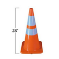 28" High Visibility PVC Reboundable Safety Cone